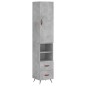 vidaXL Credenza Grigio Cemento 34,5x34x180 cm in Legno Multistrato vidaXL Credenza Grigio Cemento 34,5x34x180 cm in Legno Multistrato