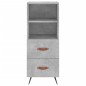 vidaXL Credenza Grigio Cemento 34,5x34x180 cm in Legno Multistrato vidaXL Credenza Grigio Cemento 34,5x34x180 cm in Legno Multistrato