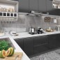 Pellicole Autoadesive per Mobili 2 pz Nere 500x90 cm in PVC Pellicole Autoadesive per Mobili 2 pz Nere 500x90 cm in PVC