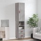vidaXL Credenza Grigio Sonoma 34,5x34x180 cm in Legno Multistrato vidaXL Credenza Grigio Sonoma 34,5x34x180 cm in Legno Multistrato