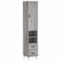 vidaXL Credenza Grigio Sonoma 34,5x34x180 cm in Legno Multistrato vidaXL Credenza Grigio Sonoma 34,5x34x180 cm in Legno Multistrato