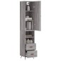 vidaXL Credenza Grigio Sonoma 34,5x34x180 cm in Legno Multistrato vidaXL Credenza Grigio Sonoma 34,5x34x180 cm in Legno Multistrato