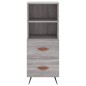 vidaXL Credenza Grigio Sonoma 34,5x34x180 cm in Legno Multistrato vidaXL Credenza Grigio Sonoma 34,5x34x180 cm in Legno Multistrato