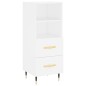 vidaXL Credenza Bianca 34,5x34x180 cm in Legno Multistrato vidaXL Credenza Bianca 34,5x34x180 cm in Legno Multistrato