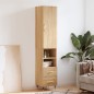 vidaXL Credenza Rovere Sonoma 34,5x34x180 cm in Legno Multistrato vidaXL Credenza Rovere Sonoma 34,5x34x180 cm in Legno Multistrato