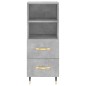 vidaXL Credenza Grigio Cemento 34,5x34x180 cm in Legno Multistrato vidaXL Credenza Grigio Cemento 34,5x34x180 cm in Legno Multistrato