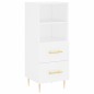 vidaXL Credenza Bianca 34,5x34x180 cm in Legno Multistrato vidaXL Credenza Bianca 34,5x34x180 cm in Legno Multistrato