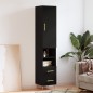 vidaXL Credenza Nera 34,5x34x180 cm in Legno Multistrato vidaXL Credenza Nera 34,5x34x180 cm in Legno Multistrato