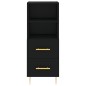 vidaXL Credenza Nera 34,5x34x180 cm in Legno Multistrato vidaXL Credenza Nera 34,5x34x180 cm in Legno Multistrato