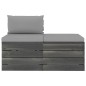 Set Divani da Giardino su Pallet 2 pz con Cuscini Massello Pino Set Divani da Giardino su Pallet 2 pz con Cuscini Massello Pino