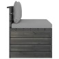 Set Divani da Giardino su Pallet 2 pz con Cuscini Massello Pino Set Divani da Giardino su Pallet 2 pz con Cuscini Massello Pino