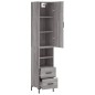vidaXL Credenza Grigio Sonoma 34,5x34x180 cm in Legno Multistrato vidaXL Credenza Grigio Sonoma 34,5x34x180 cm in Legno Multistrato