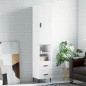 vidaXL Credenza 34,5x34x180 cm in Legno Multistrato Bianco Lucido vidaXL Credenza 34,5x34x180 cm in Legno Multistrato Bianco Lucido