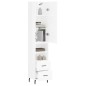 vidaXL Credenza 34,5x34x180 cm in Legno Multistrato Bianco Lucido vidaXL Credenza 34,5x34x180 cm in Legno Multistrato Bianco Lucido