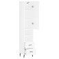 vidaXL Credenza 34,5x34x180 cm in Legno Multistrato Bianco Lucido vidaXL Credenza 34,5x34x180 cm in Legno Multistrato Bianco Lucido