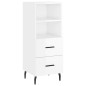 vidaXL Credenza 34,5x34x180 cm in Legno Multistrato Bianco Lucido vidaXL Credenza 34,5x34x180 cm in Legno Multistrato Bianco Lucido