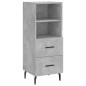 vidaXL Credenza Grigio Cemento 34,5x34x180 cm in Legno Multistrato vidaXL Credenza Grigio Cemento 34,5x34x180 cm in Legno Multistrato