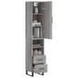 vidaXL Credenza Grigio Sonoma 34,5x34x180 cm in Legno Multistrato vidaXL Credenza Grigio Sonoma 34,5x34x180 cm in Legno Multistrato