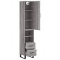 vidaXL Credenza Grigio Sonoma 34,5x34x180 cm in Legno Multistrato vidaXL Credenza Grigio Sonoma 34,5x34x180 cm in Legno Multistrato
