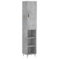 vidaXL Credenza Grigio Cemento 34,5x34x180 cm in Legno Multistrato vidaXL Credenza Grigio Cemento 34,5x34x180 cm in Legno Multistrato