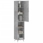 vidaXL Credenza Grigio Cemento 34,5x34x180 cm in Legno Multistrato vidaXL Credenza Grigio Cemento 34,5x34x180 cm in Legno Multistrato