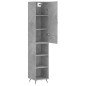 vidaXL Credenza Grigio Cemento 34,5x34x180 cm in Legno Multistrato vidaXL Credenza Grigio Cemento 34,5x34x180 cm in Legno Multistrato