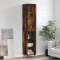 vidaXL Credenza Rovere Fumo 34,5x34x180 cm in Legno Multistrato vidaXL Credenza Rovere Fumo 34,5x34x180 cm in Legno Multistrato