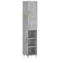 vidaXL Credenza Grigio Cemento 34,5x34x180 cm in Legno Multistrato vidaXL Credenza Grigio Cemento 34,5x34x180 cm in Legno Multistrato