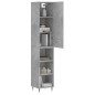 vidaXL Credenza Grigio Cemento 34,5x34x180 cm in Legno Multistrato vidaXL Credenza Grigio Cemento 34,5x34x180 cm in Legno Multistrato