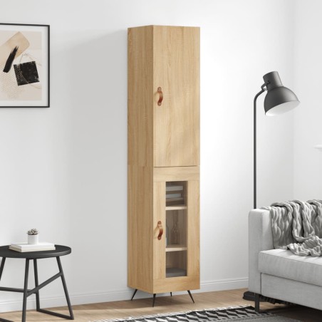 vidaXL Credenza Rovere Sonoma 34,5x34x180 cm in Legno Multistrato