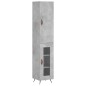 vidaXL Credenza Grigio Cemento 34,5x34x180 cm in Legno Multistrato vidaXL Credenza Grigio Cemento 34,5x34x180 cm in Legno Multistrato