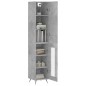 vidaXL Credenza Grigio Cemento 34,5x34x180 cm in Legno Multistrato vidaXL Credenza Grigio Cemento 34,5x34x180 cm in Legno Multistrato