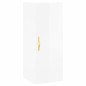 vidaXL Credenza 34,5x34x180 cm in Legno Multistrato Bianco Lucido vidaXL Credenza 34,5x34x180 cm in Legno Multistrato Bianco Lucido