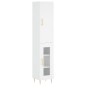 vidaXL Credenza Bianca 34,5x34x180 cm in Legno Multistrato vidaXL Credenza Bianca 34,5x34x180 cm in Legno Multistrato