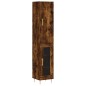 vidaXL Credenza Rovere Fumo 34,5x34x180 cm in Legno Multistrato vidaXL Credenza Rovere Fumo 34,5x34x180 cm in Legno Multistrato
