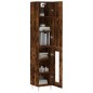 vidaXL Credenza Rovere Fumo 34,5x34x180 cm in Legno Multistrato vidaXL Credenza Rovere Fumo 34,5x34x180 cm in Legno Multistrato