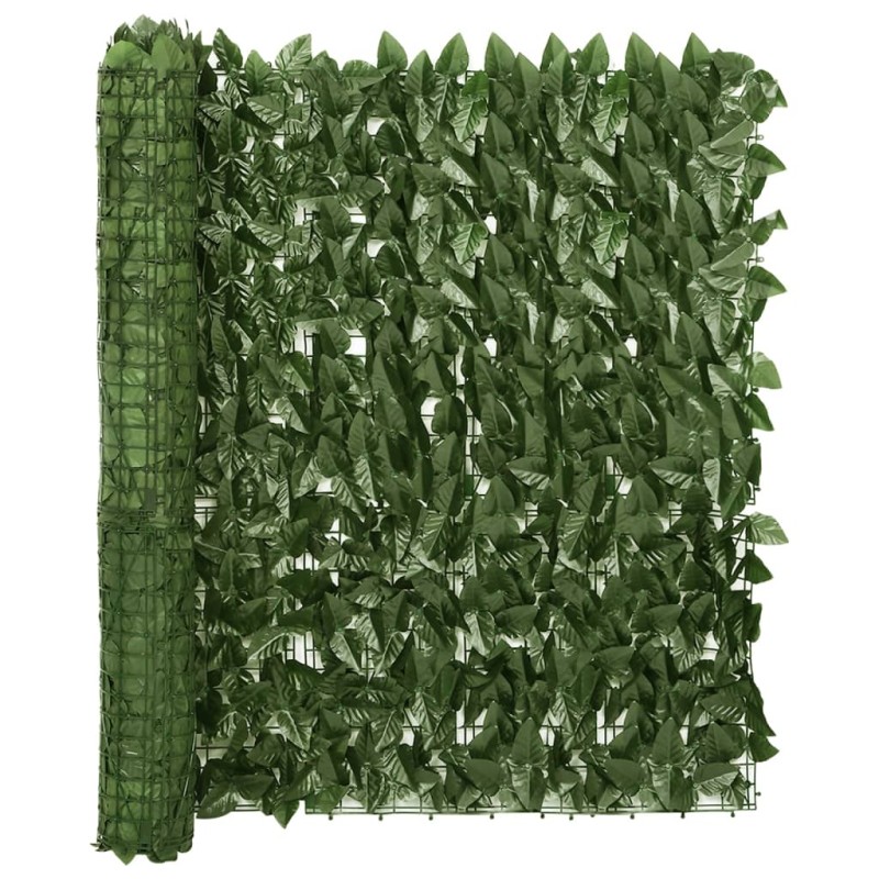 Paravento da Balcone con Foglie Verde Scuro 300x100 cm Paravento da Balcone con Foglie Verde Scuro 300x100 cm