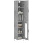 vidaXL Credenza Grigio Cemento 34,5x34x180 cm in Legno Multistrato vidaXL Credenza Grigio Cemento 34,5x34x180 cm in Legno Multistrato