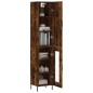 vidaXL Credenza Rovere Fumo 34,5x34x180 cm in Legno Multistrato
