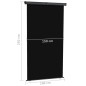 Tendalino Laterale per Balcone 160x250 cm Nero