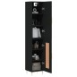 vidaXL Credenza Nera 34,5x34x180 cm in Legno Multistrato