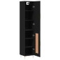 vidaXL Credenza Nera 34,5x34x180 cm in Legno Multistrato
