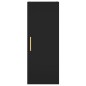 vidaXL Credenza Nera 34,5x34x180 cm in Legno Multistrato