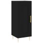 vidaXL Credenza Nera 34,5x34x180 cm in Legno Multistrato