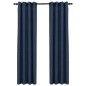 vidaXL Tende Oscuranti Effetto Lino con Occhielli 2 pz Blu 140x225 cm vidaXL Tende Oscuranti Effetto Lino con Occhielli 2 pz Blu 140x225 cm