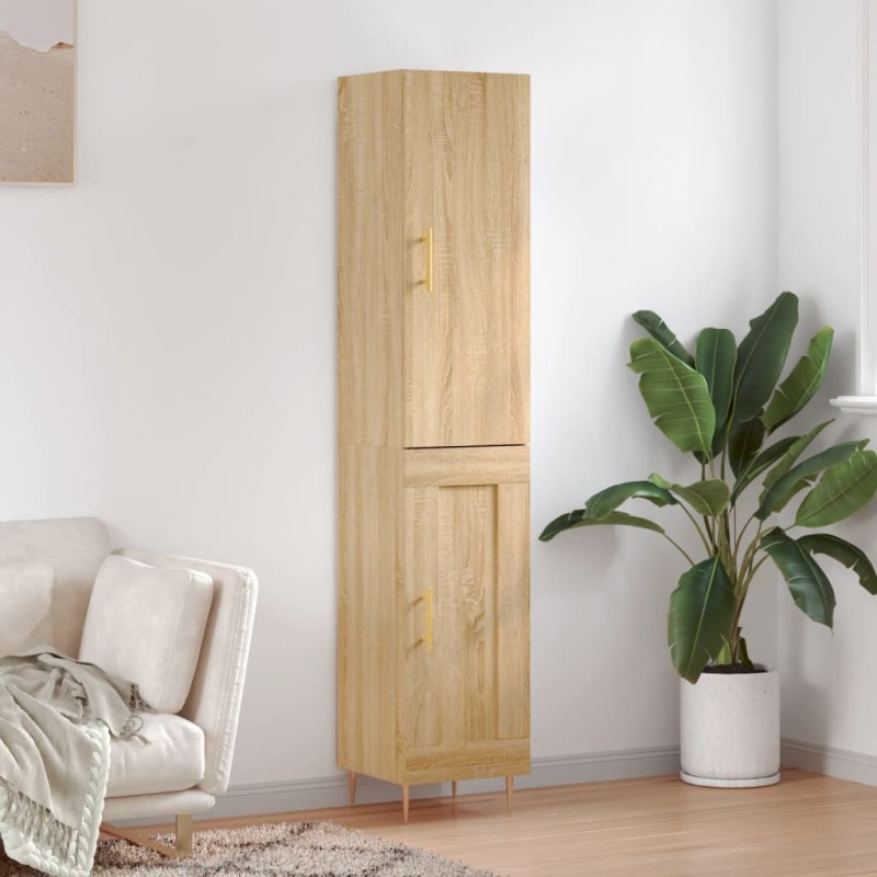 vidaXL Credenza Rovere Sonoma 34,5x34x180 cm in Legno Multistrato vidaXL Credenza Rovere Sonoma 34,5x34x180 cm in Legno Multistrato