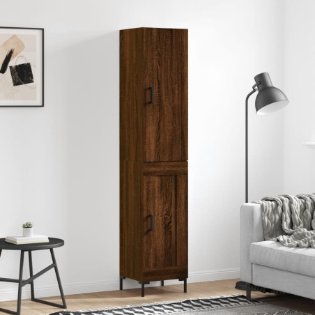 vidaXL Credenza Rovere Marrone 34,5x34x180 cm in Legno Multistrato