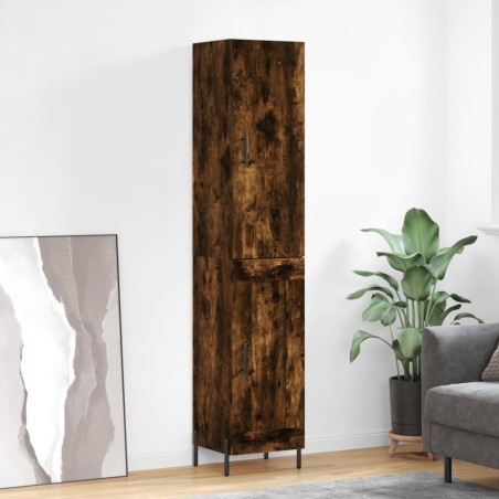 vidaXL Credenza Rovere Fumo 34,5x34x180 cm in Legno Multistrato