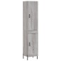 vidaXL Credenza Grigio Sonoma 34,5x34x180 cm in Legno Multistrato vidaXL Credenza Grigio Sonoma 34,5x34x180 cm in Legno Multistrato