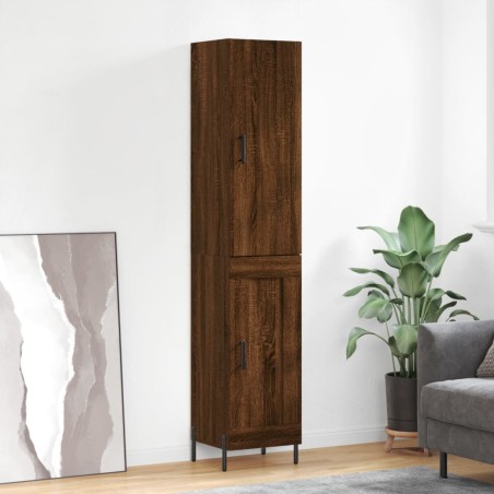 vidaXL Credenza Rovere Marrone 34,5x34x180 cm in Legno Multistrato